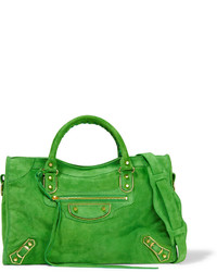 grüne Wildledertaschen von Balenciaga