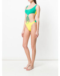 grüner Badeanzug mit Ausschnitten von Sian Swimwear