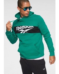 grüner bedruckter Pullover mit einem Kapuze von Reebok Classic