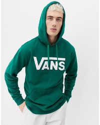 grüner bedruckter Pullover mit einem Kapuze von Vans