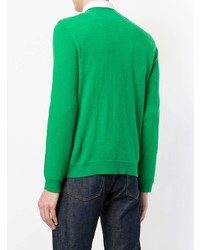 grüner bedruckter Pullover mit einem Rundhalsausschnitt von Valentino