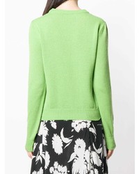 grüner bedruckter Pullover mit einem Rundhalsausschnitt von Chiara Ferragni