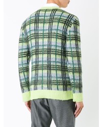 grüner bedruckter Pullover mit einem V-Ausschnitt von GUILD PRIME