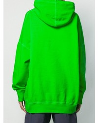 grüner bedruckter Pullover mit einer Kapuze von Dsquared2