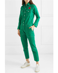 grüner bestickter Jumpsuit von Mira Mikati