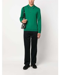 grüner bestickter Wollpolo pullover von PS Paul Smith