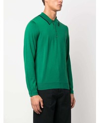 grüner bestickter Wollpolo pullover von PS Paul Smith