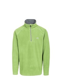 grüner Fleece-Pullover mit einem Reißverschluss am Kragen von Trespass