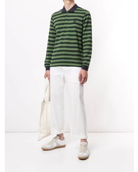 grüner horizontal gestreifter Polo Pullover von Kent & Curwen