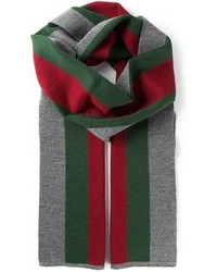 grüner horizontal gestreifter Schal von Gucci
