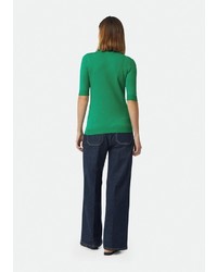 grüner Kurzarmpullover von Comma