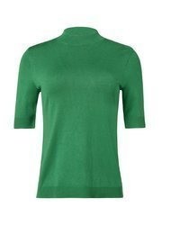 grüner Kurzarmpullover von Comma