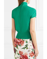 grüner Kurzarmpullover von Dolce & Gabbana