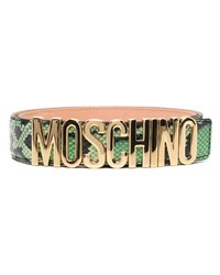 grüner Ledergürtel von Moschino