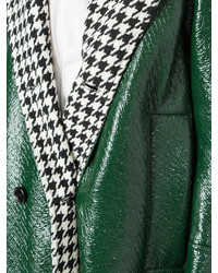 grüner Mantel mit Hahnentritt-Muster von Marni
