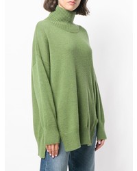 grüner Oversize Pullover von Roberto Collina