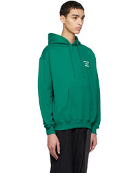 grüner Pullover mit einem Kapuze mit Schottenmuster von Drôle De Monsieur