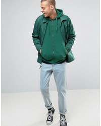 grüner Pullover mit einem Kapuze von Weekday