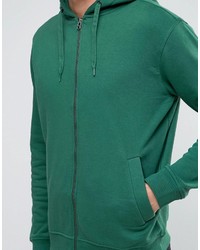 grüner Pullover mit einem Kapuze von Weekday