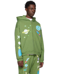 grüner Pullover mit einem Kapuze von Kids Worldwide