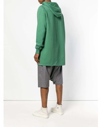 grüner Pullover mit einem Kapuze von Rick Owens DRKSHDW