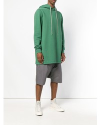 grüner Pullover mit einem Kapuze von Rick Owens DRKSHDW