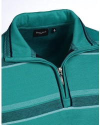grüner Pullover mit einem Reißverschluss am Kragen von Bexleys man