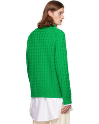 grüner Pullover mit einem Reißverschluss am Kragen von JW Anderson