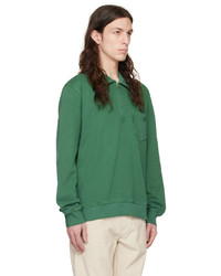 grüner Pullover mit einem Reißverschluss am Kragen von YMC