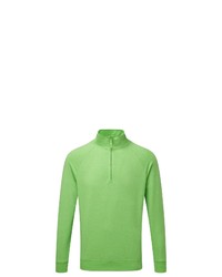 grüner Pullover mit einem Reißverschluss am Kragen von Russell
