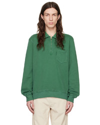 grüner Pullover mit einem Reißverschluss am Kragen von YMC