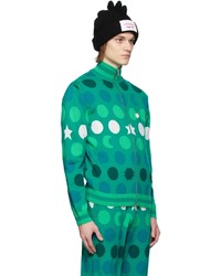 grüner Pullover mit einem Reißverschluß von Charles Jeffrey Loverboy