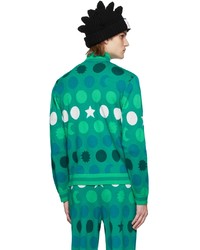 grüner Pullover mit einem Reißverschluß von Charles Jeffrey Loverboy