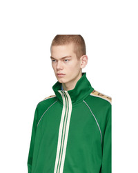 grüner Pullover mit einem Reißverschluß von Gucci