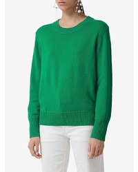 grüner Pullover mit einem Rundhalsausschnitt von Burberry