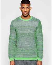 grüner Pullover mit einem Rundhalsausschnitt von Asos