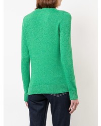 grüner Pullover mit einem Rundhalsausschnitt von Barrie