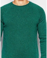 grüner Pullover mit einem Rundhalsausschnitt von Asos