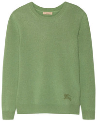 grüner Pullover mit einem Rundhalsausschnitt von Burberry