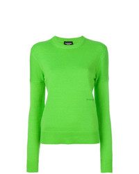 grüner Pullover mit einem Rundhalsausschnitt von Calvin Klein 205W39nyc