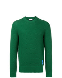 grüner Pullover mit einem Rundhalsausschnitt von Calvin Klein Jeans
