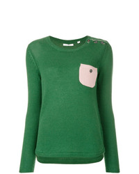 grüner Pullover mit einem Rundhalsausschnitt von Chinti & Parker