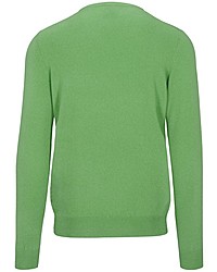 grüner Pullover mit einem Rundhalsausschnitt von COMMANDER