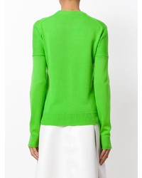 grüner Pullover mit einem Rundhalsausschnitt von Calvin Klein 205W39nyc