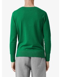 grüner Pullover mit einem Rundhalsausschnitt von Burberry