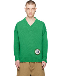 grüner Pullover mit einem Rundhalsausschnitt von Emporio Armani