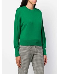 grüner Pullover mit einem Rundhalsausschnitt von Enfold