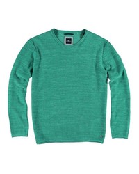 grüner Pullover mit einem Rundhalsausschnitt von ENGBERS