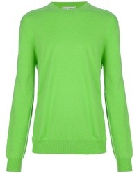 grüner Pullover mit einem Rundhalsausschnitt von Fedeli