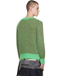 grüner Pullover mit einem Rundhalsausschnitt von Craig Green